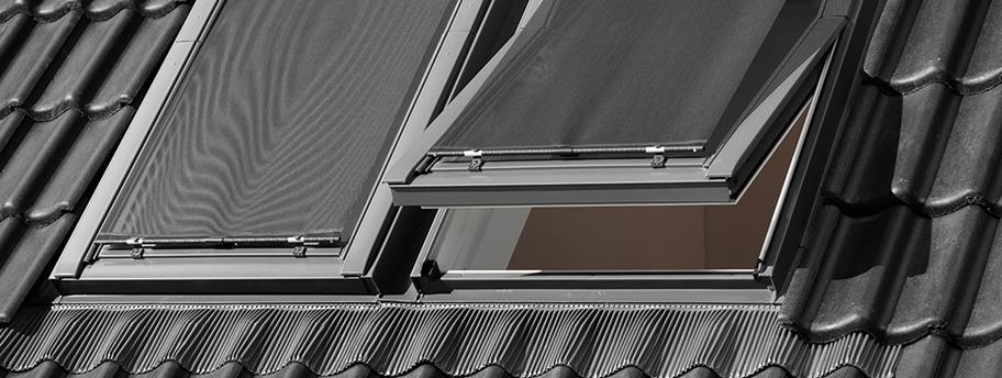 Awning blind for DAKEA roof windows is shielding the glass from the outside