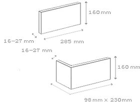 ROMA 1, Plaquette de parement intérieur et extérieur