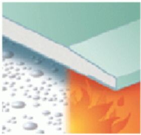 Plaque de plâtre imprégnée et résistante au feu GKFI 12.5 x 1200 x 2600 mm