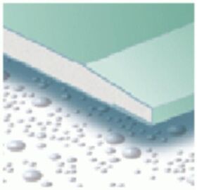 Plaque de plâtre imprégnée GKBI 12.5 x 1200 x 2000 mm