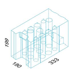 SILKA - Bloc silico-calcaire perforé 199x180x333mm