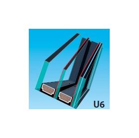 Double-chamber U6 glazing unit