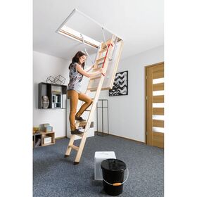 FAKRO Escalier escamotable LTK Energy, avec une echelle en bois, super thermo-isolant