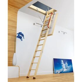 FAKRO Escalier escamotable LWT, avec une echelle en bois, super thermo – isolant
