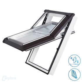 SkyFens SkyLight PLUS TERMO | PVC Fenêtre de toit à double, VSG vitrage, à pivot haut, du groupe suisse Arbonia