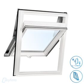 SkyFens SkyLight PLUS TERMO | PVC Fenêtre de toit à double, VSG vitrage, à pivot haut, du groupe suisse Arbonia