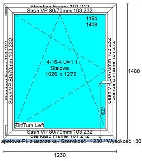 Fenêtre en PVC VEKA Perfectline VP70