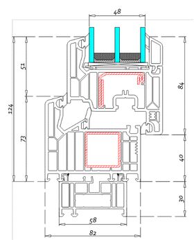 Fenêtre en PVC VEKA V82