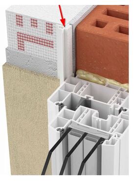 Moulure d’appui de fenêtre en PVC 9/3mm avec treillis et joint