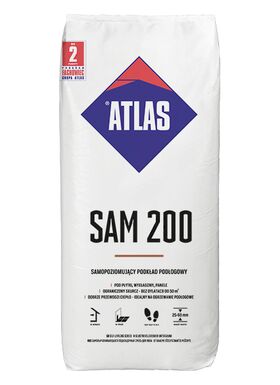ATLAS SAM 200, chape auto-lissante de dressage à base de plâtre et d'anhydrite (25-60 mm)