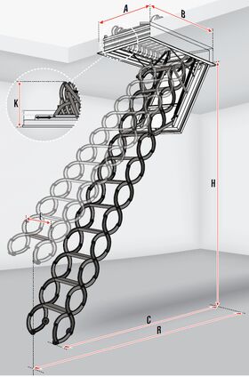 FAKRO Escalier en ciseaux LSF